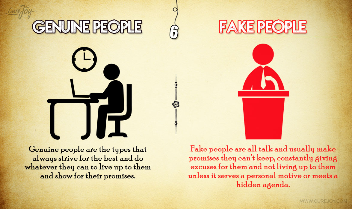 Differences Between Genuine And Fake People
