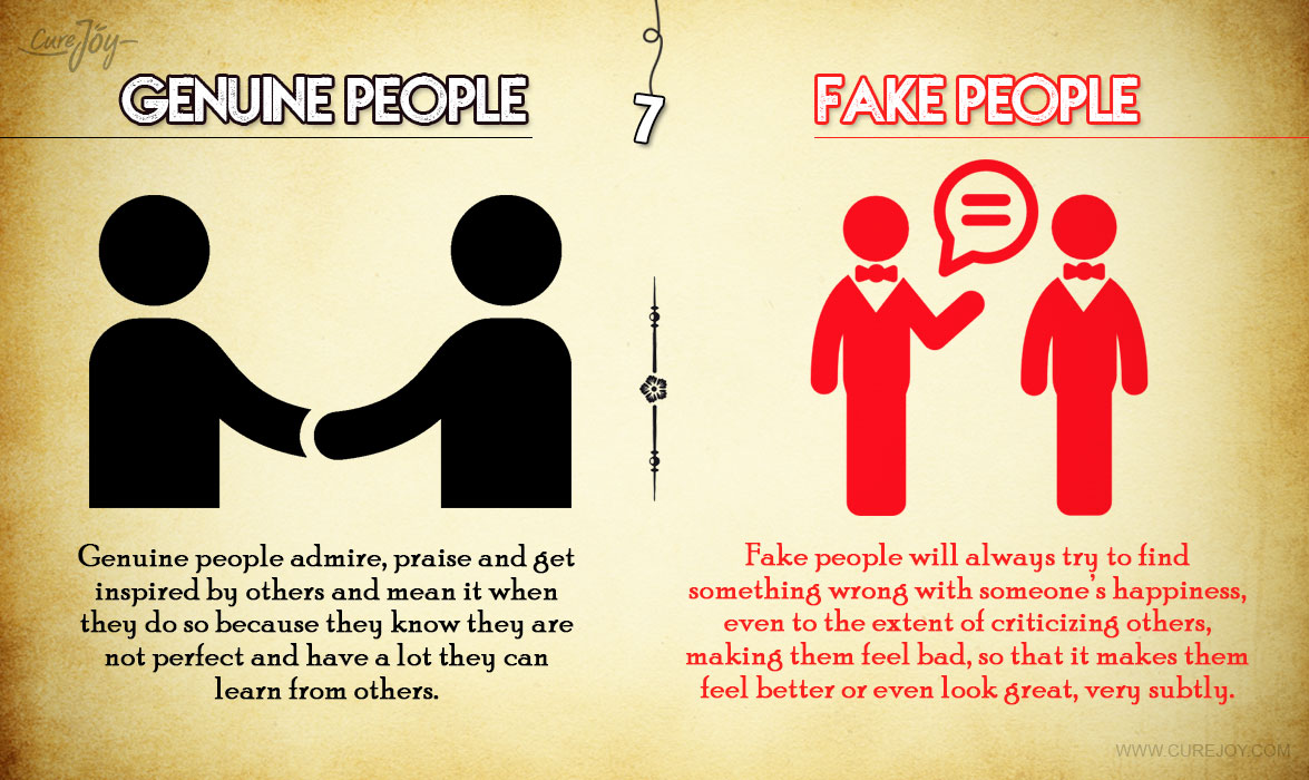 Differences Between Genuine And Fake People