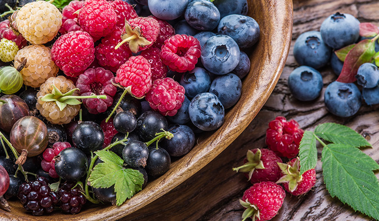 Berries are loaded with antioxidants and vitamin C