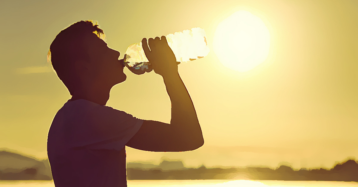 Drinking water constantly prevents dehydration