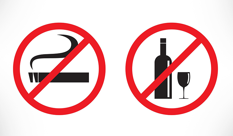 Say no to alcohol and tobacco