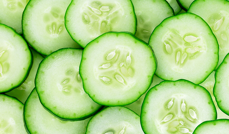 The fiber in cucumbers helps in the easy removal of stool.