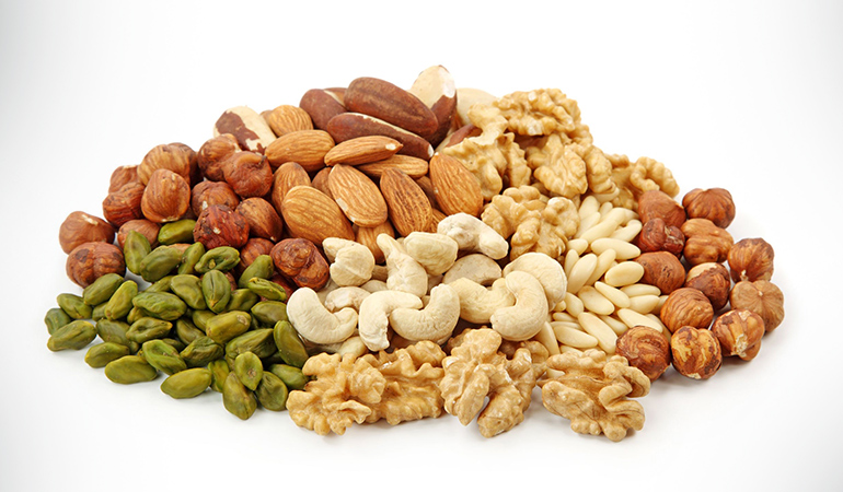 Nuts are a good source of fibrous proteins.