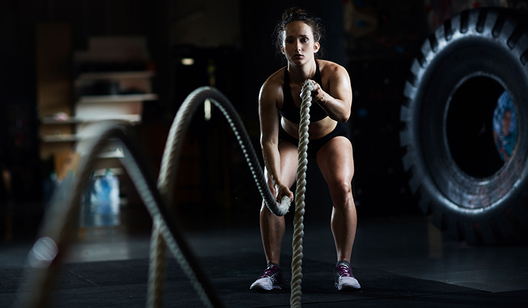 Battle ropes burn up to 618 calories per hour.