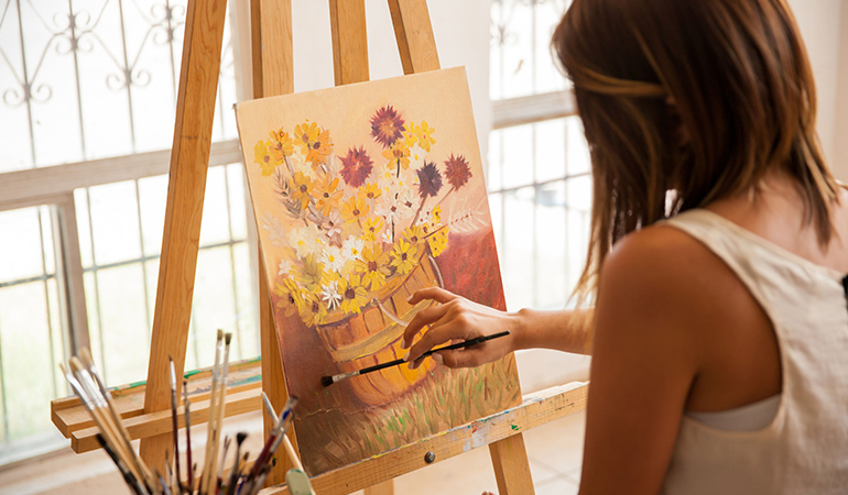 Use hobbies like painting to distract from cravings.