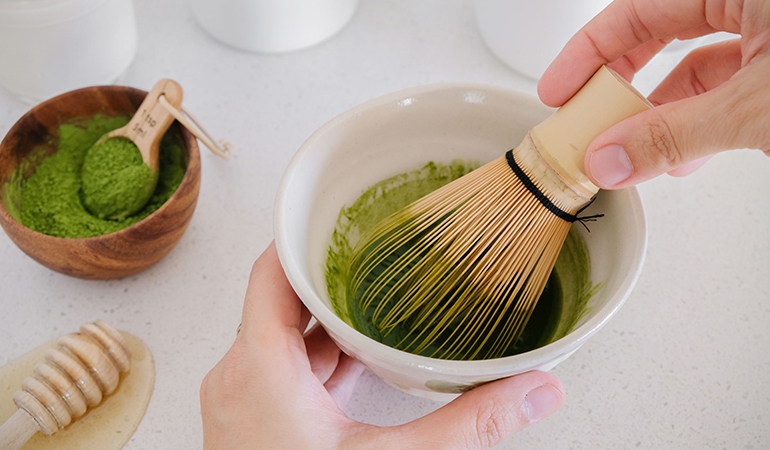 Play around with the ratio of matcha powder to water.