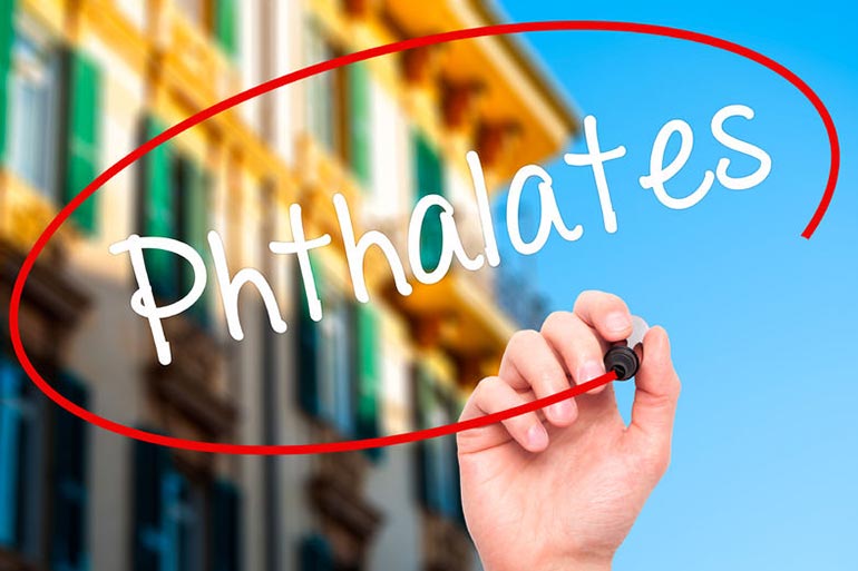 Phthalates are endocrine disruptors that are associated with an increased risk of breast cancer and fertility problems.