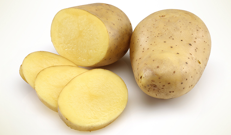 Potatoes are dense and hold water better.