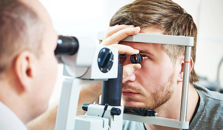 Eye pain with vomiting and vision problems needs medical attention