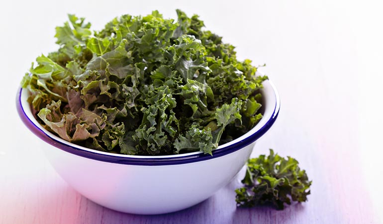 Kale contains over 45 different flavonoids and is prebiotic in nature