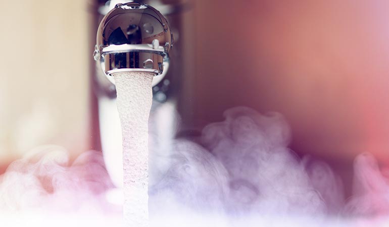 Hot water strips your skin of its essential oils
