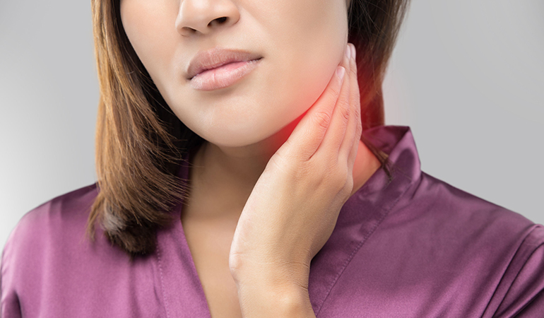 A pea-sized lump on the neck or other parts of the body may be lymph nodes
