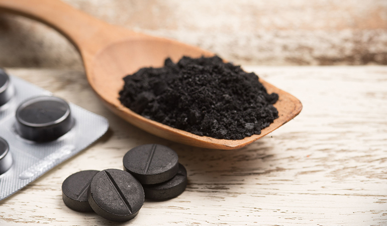 The absorbent properties of activated charcoal are very useful in cleaning the teeth and mouth.