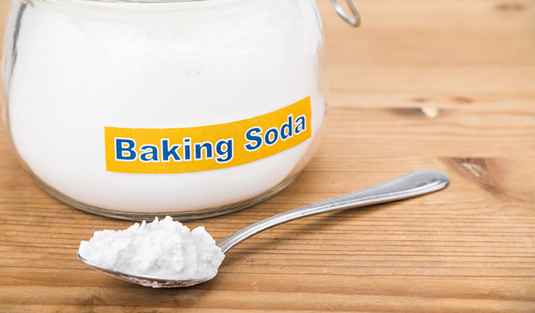 Baking soda is very effective for cleaning teeth and removing plaque to fend off tooth decay.