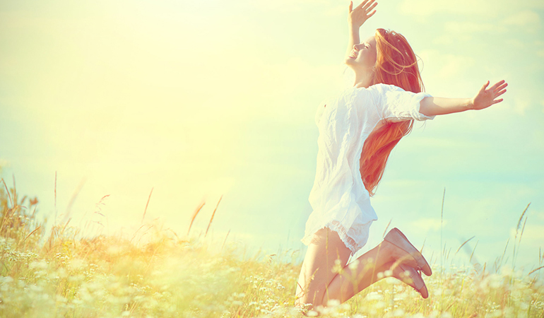 Sunshine increases the serotonin levels in your body