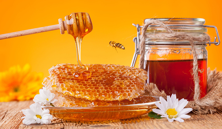 Applying honey on skin keeps it free of infections and wrinkles