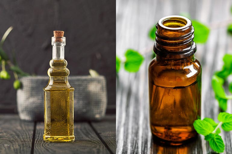 Olive oil and peppermint oil strengthen hair.