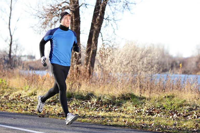 While running, start slow and keep your heart rate low