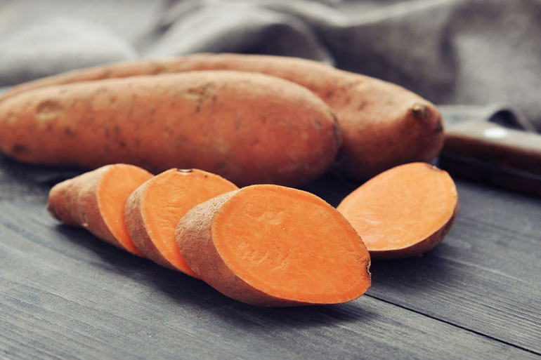 Sweet potatoes keep stools soft and allow them to pass easily through the digestive tract