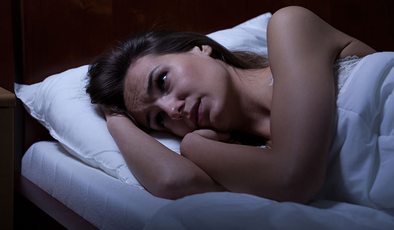 Changing hormone levels cause insomnia.