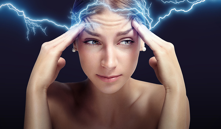 Changing estrogen levels cause headaches.