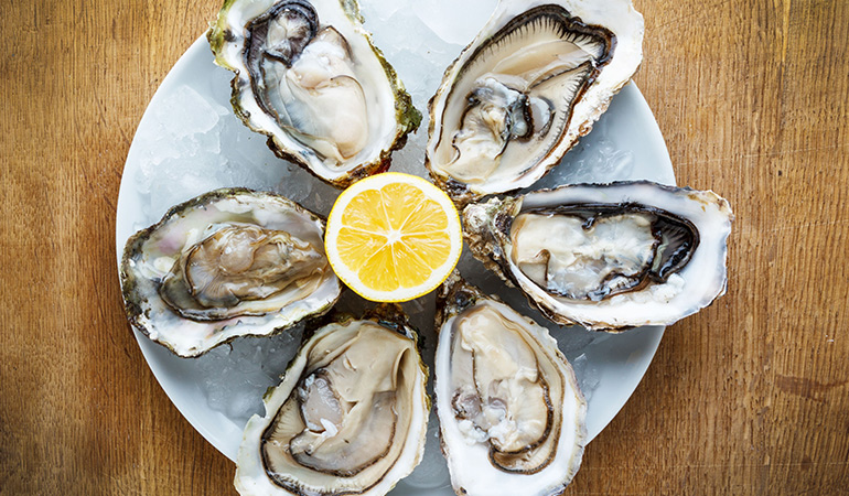 Oysters are rich in zinc that maintain the health of hair follicles