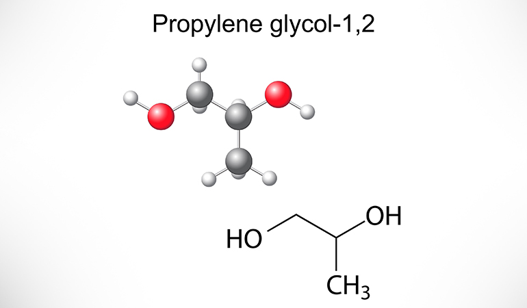 Propylene glycol can cause lactic acidosis, ocular or skin irritation