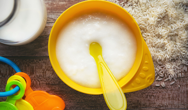 Rice cereal can cause constipation in babies