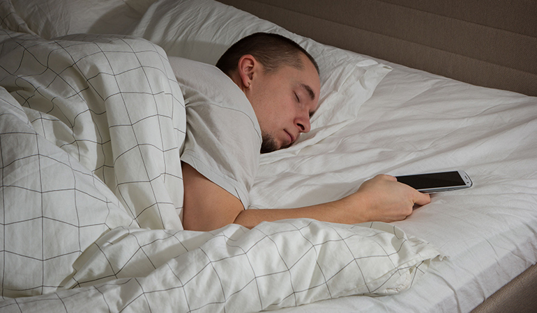 Smartphone addiction causes sleep disturbances