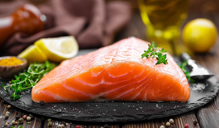 Salmon gives your immunity a much needed boost of vitamin D that helps fight the flu.