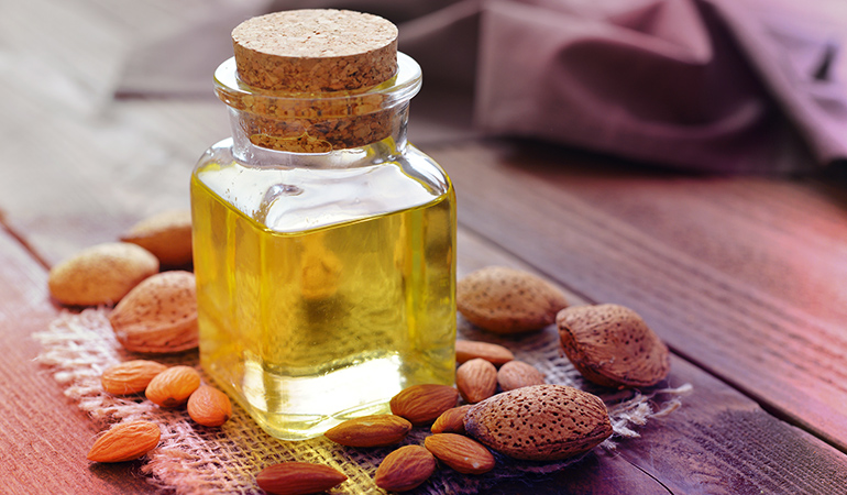 Sweet almond oil is very moisturizing for the eye area