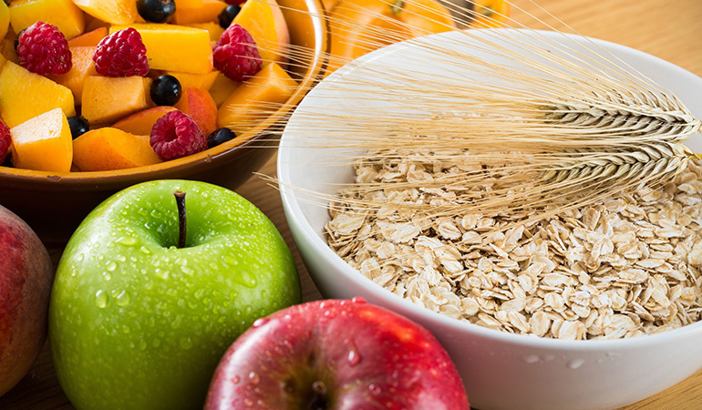 Best fiber-rich foods include oatmeal, legumes, fruits, and veggies