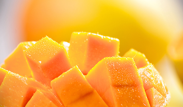 Mangoes are packed with vitamins excellent for the skin