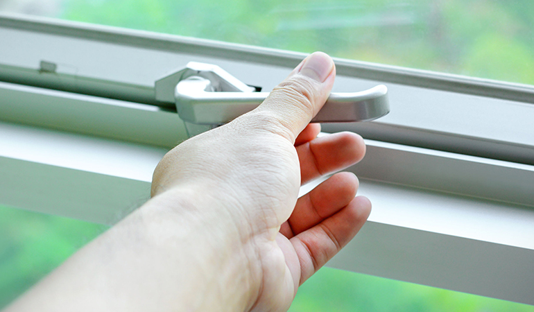 Opening the windows for some air circulation is a great way to rid your home of some of the toxins.