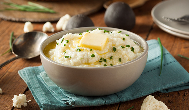 Swap fatty mashed potato with mashed cauliflower to lower your calorie intake