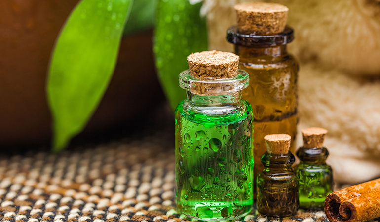 Tea tree oil kills bacteria that cause cavities, acne, and infections