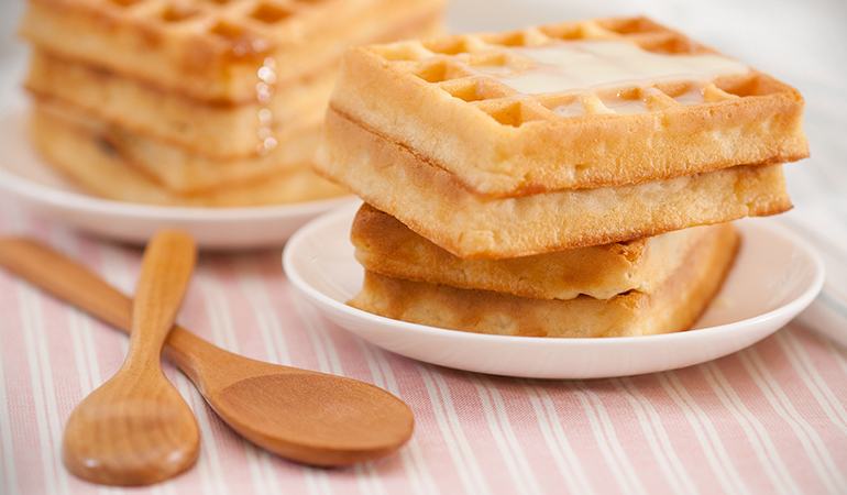 Waffles are light and a tasty snack