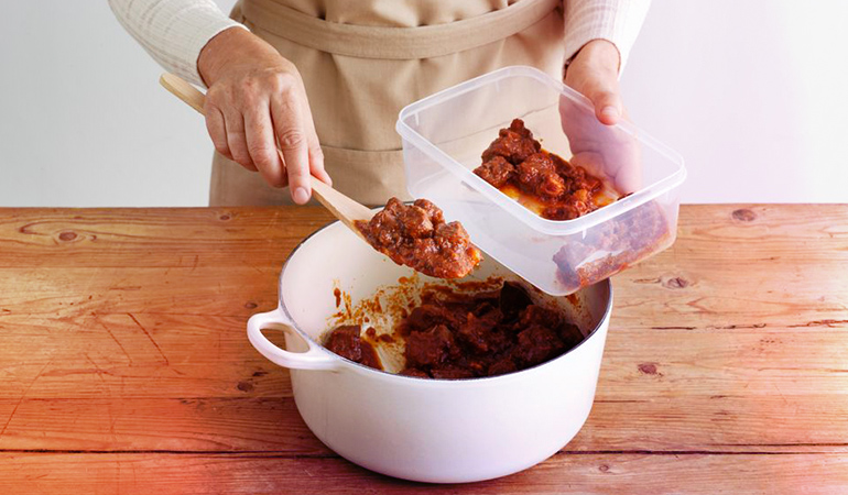Save and eat the leftovers to avoid wastage