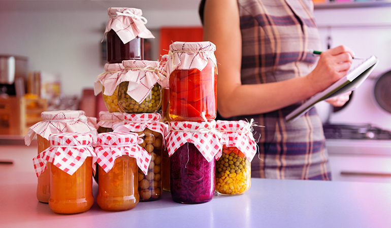 Pickling foods is a good way to preserve and store food
