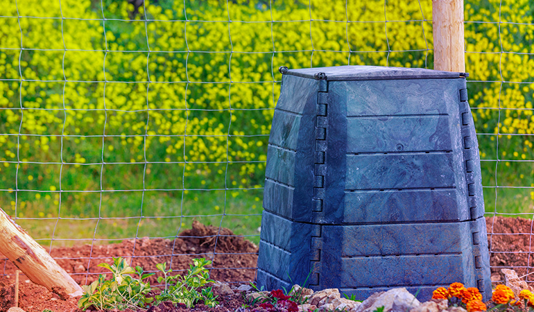 Composting food waste is a good way to fertilize the soil