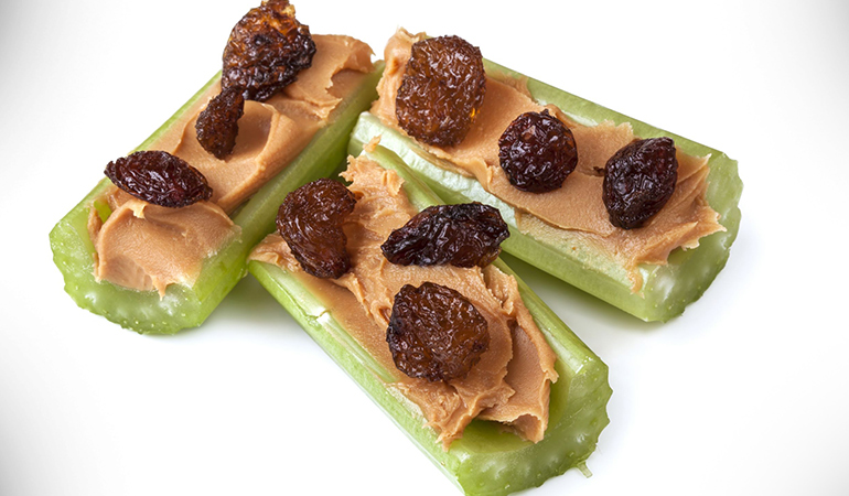 Celery and peanut butter are nutritious.