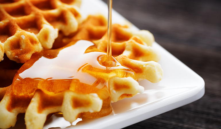 waffles are made of white flour and contain refined carbohydrates