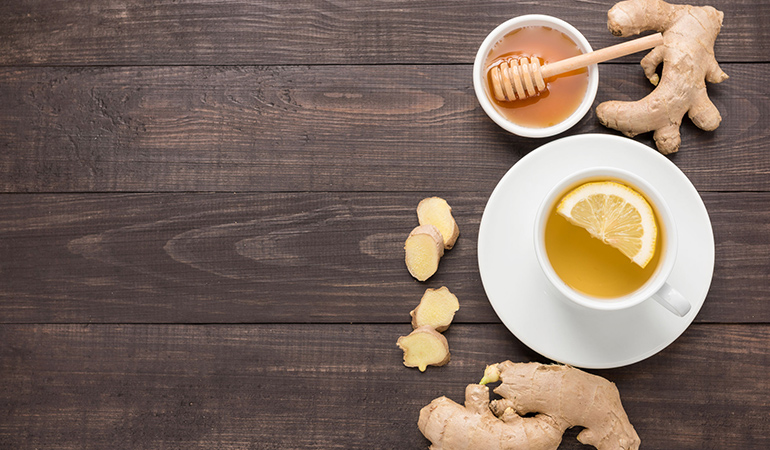 A tea made of ginger, honey, and pepper can effectively relieve throat and nasal congestion