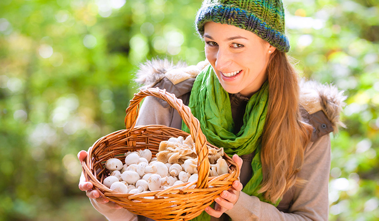 Studies show that mushrooms help in weight loss