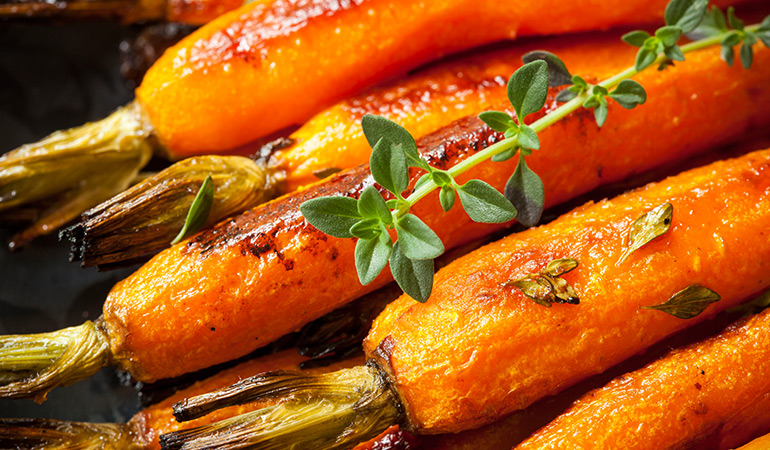 Roasting carrots brings out the rich sweetness