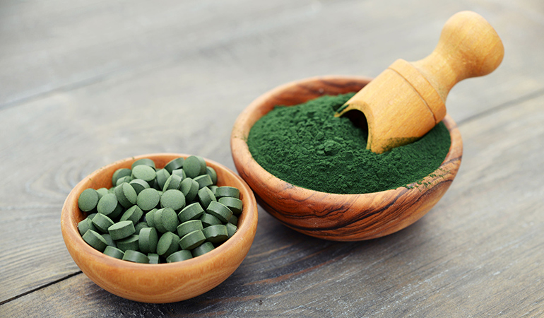 The phycocyanin in spirulina help absorb and eliminate dangerous radioisotopes.