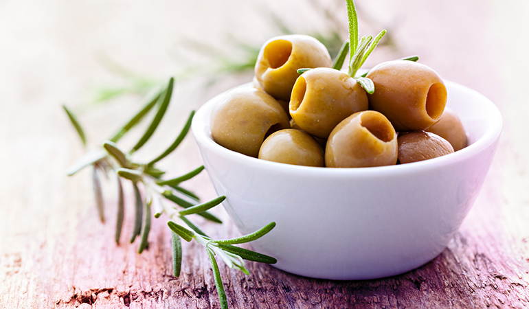 Olives are a rich source of iron