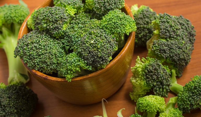 Half a cup of broccoli has 110 mcg of vitamin K.