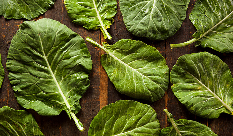 1 cup of collards, cooked: 268 mg of calcium (20.6% DV)