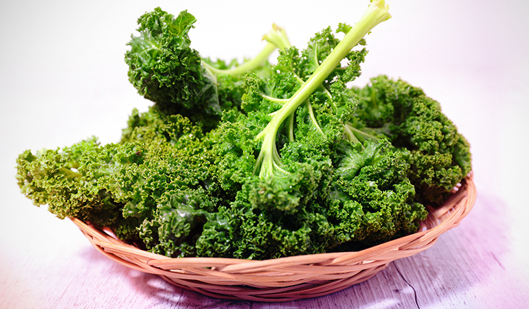 Kale packs 885 mcg RAE of vitamin A in one cup.